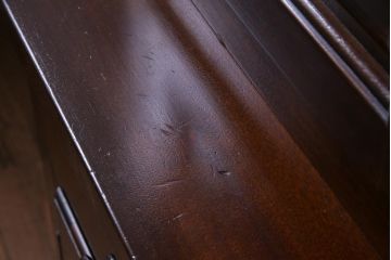 中古　特注品　松本民芸家具　上品な高級感漂う特大サイズの食器棚(キャビネット、飾り棚)(定価約200万円)