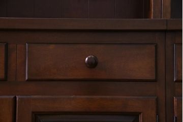 中古　特注品　松本民芸家具　上品な高級感漂う特大サイズの食器棚(キャビネット、飾り棚)(定価約200万円)