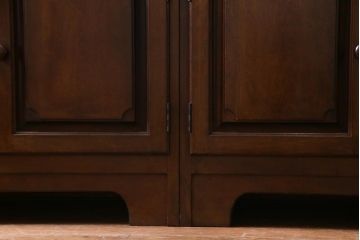 中古　特注品　松本民芸家具　上品な高級感漂う特大サイズの食器棚(キャビネット、飾り棚)(定価約200万円)