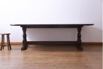 中古　松本民芸家具　特注品!　特大サイズ　高級感あふれるダイニングテーブル(食卓)(定価約80万円)