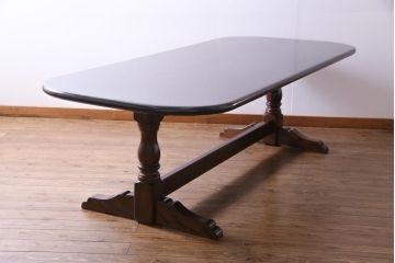 中古　松本民芸家具　特注品!　特大サイズ　高級感あふれるダイニングテーブル(食卓)(定価約80万円)