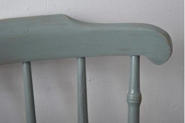 ペイント家具　ビーチ材　丸い座面が可愛らしいフランスアンティークのダイニングチェア(椅子)