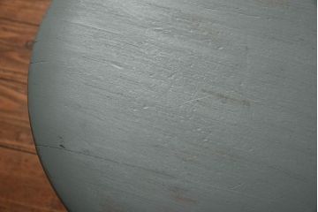 ペイント家具　ビーチ材　丸い座面が可愛らしいフランスアンティークのダイニングチェア(椅子)