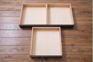 ラフジュ工房オリジナル　建具リメイク　懐かしく落ち着いた雰囲気の引き出し付きテレビボード(収納棚、サイドボード、戸棚)