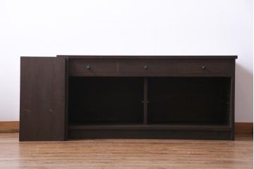 ラフジュ工房オリジナル　建具リメイク　懐かしく落ち着いた雰囲気の引き出し付きテレビボード(収納棚、サイドボード、戸棚)