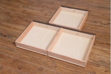 ラフジュ工房オリジナル　建具リメイク　懐かしく落ち着いた雰囲気の引き出し付きテレビボード(収納棚、サイドボード、戸棚)