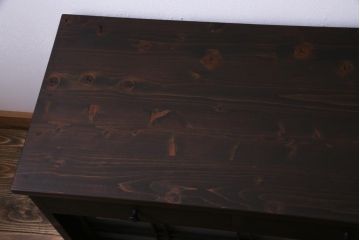 ラフジュ工房オリジナル　建具リメイク　懐かしく落ち着いた雰囲気の引き出し付きテレビボード(収納棚、サイドボード、戸棚)