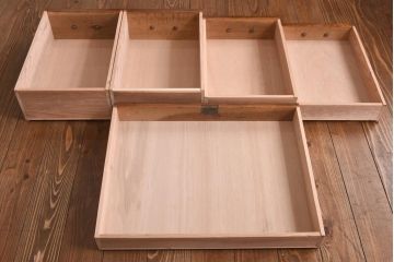 昭和レトロ　ナラ材　薄型リメイク　味のある素朴な風合いのワークデスク(片袖机、在宅ワーク、在宅用)