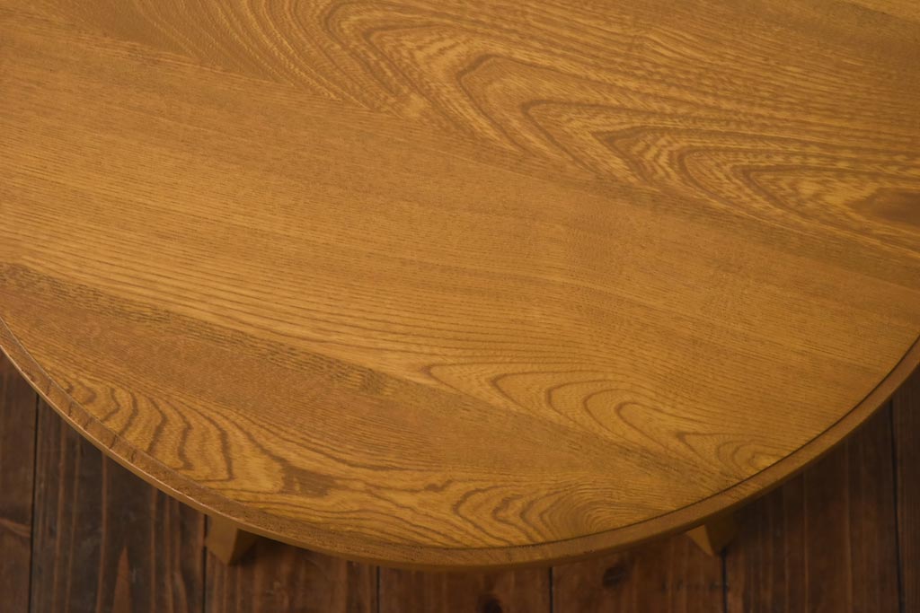 レトロ家具　昭和レトロ　栓材　あたたかな空間づくりに活躍するコーヒーテーブル(ラウンドテーブル、花台)