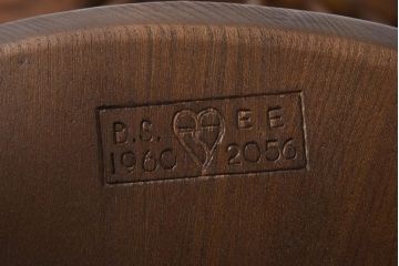 ヴィンテージ家具　イギリスビンテージ　ERCOL(アーコール)　ゴールドスミス　クッション付きダイニングチェア(椅子)(1)