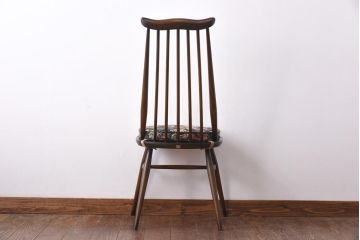 ヴィンテージ家具　イギリスビンテージ　ERCOL(アーコール)　ゴールドスミス　クッション付きダイニングチェア(椅子)(2)