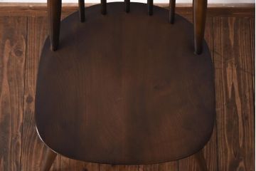 ヴィンテージ家具　イギリスビンテージ　ERCOL(アーコール)　ゴールドスミス　クッション付きダイニングチェア(椅子)(2)