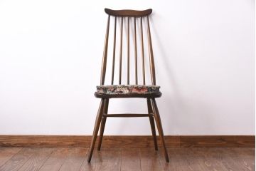 ヴィンテージ家具　イギリスビンテージ　ERCOL(アーコール)　ゴールドスミス　クッション付きダイニングチェア(椅子)(3)