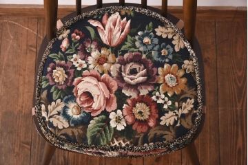 ヴィンテージ家具　イギリスビンテージ　ERCOL(アーコール)　ゴールドスミス　クッション付きダイニングチェア(椅子)(3)