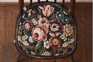 ヴィンテージ家具　イギリスビンテージ　ERCOL(アーコール)　ゴールドスミス　クッション付きダイニングチェア(椅子)