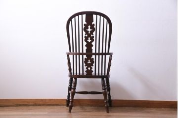 中古　松本民芸家具　#44A型　ウィンザーチェア(アームチェア、椅子、ウインザーチェア)(定価約18万円)(R-034571)