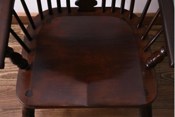 中古　松本民芸家具　#44A型　ウィンザーチェア(アームチェア、椅子、ウインザーチェア)(定価約18万円)(R-034572)