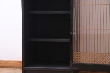ラフジュ工房オリジナル　古建具リメイク　組子　和モダンな雰囲気が魅力の収納棚(書院戸、戸棚)
