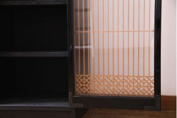 ラフジュ工房オリジナル　古建具リメイク　組子　和モダンな雰囲気が魅力の収納棚(書院戸、戸棚)