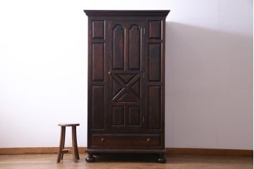 中古　松本民芸家具　#45型　洗練された美しさが漂うワードローブ(洋服タンス、衣装箪笥、収納棚)(定価約49万円)(R-034581)