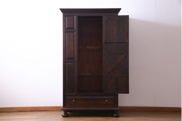 中古　松本民芸家具　#45型　洗練された美しさが漂うワードローブ(洋服タンス、衣装箪笥、収納棚)(定価約49万円)(R-034581)