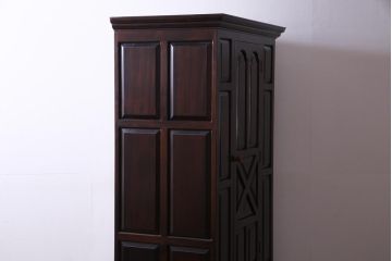 中古　松本民芸家具　#45型　洗練された美しさが漂うワードローブ(洋服タンス、衣装箪笥、収納棚)(定価約49万円)(R-034581)