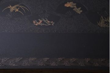 アンティーク家具　極上品　漆・変わり塗り　乾漆　立体的な漆塗りが存在感を放つ高級座卓(ローテーブル)