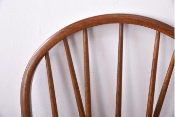 中古　ビンテージカシワ(柏木工、KASHIWA)　スポークのデザインがおしゃれなナラ材製のチェア(椅子)