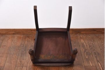 アンティーク家具　イギリスアンティーク　ウォルナット材　品格が漂うチェア(ワークチェア、椅子)