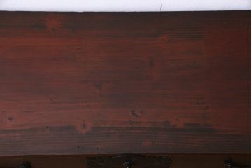アンティーク家具　和製アンティーク　前面・供縁ケヤキ材　脚付き　味わいと上品さを楽しめる仙台箪笥ローボード(衣装箪笥、引き出し、チェスト)