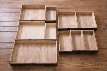 アンティーク家具　和製アンティーク　明治大正期　総桐材　味わいと渋さが格好良い関東帳場箪笥(時代箪笥、和タンス、桐箪笥、桐たんす)