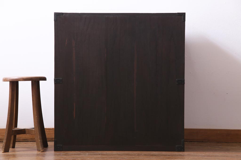 アンティーク家具　和製アンティーク　明治大正期　総桐材　味わいと渋さが格好良い関東帳場箪笥(時代箪笥、和タンス、桐箪笥、桐たんす)