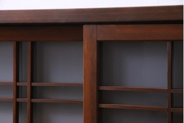 ラフジュ工房オリジナル　建具リメイク　シンプルな中に渋さのある壁掛け戸棚(ウォールシェルフ、吊り戸棚)(1)