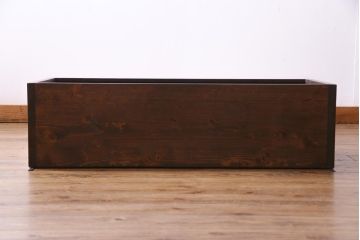 ラフジュ工房オリジナル　建具リメイク　シンプルな中に渋さのある壁掛け戸棚(ウォールシェルフ、吊り戸棚)(1)