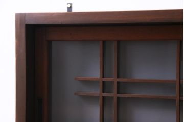 ラフジュ工房オリジナル　建具リメイク　シンプルな中に渋さのある壁掛け戸棚(ウォールシェルフ、吊り戸棚)(2)