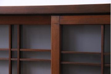 ラフジュ工房オリジナル　建具リメイク　シンプルな中に渋さのある壁掛け戸棚(ウォールシェルフ、吊り戸棚)(2)
