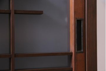 ラフジュ工房オリジナル　建具リメイク　シンプルな中に渋さのある壁掛け戸棚(ウォールシェルフ、吊り戸棚)(2)