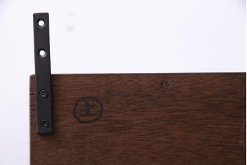 ラフジュ工房オリジナル　建具リメイク　シンプルな中に渋さのある壁掛け戸棚(ウォールシェルフ、吊り戸棚)(2)
