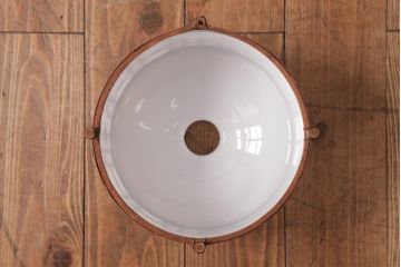 和製アンティーク　戦前　竹細工が味わい深いペンダントライト(竹編み、天井照明、電笠)