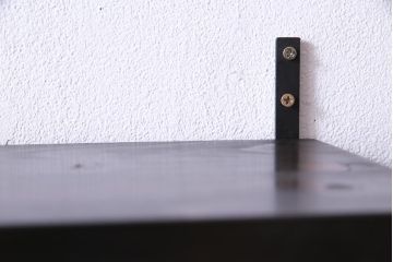 ラフジュ工房オリジナル　3×3マス　チェッカー模様に扉が付いた壁掛けマス目棚・右開き(収納棚、ウォールシェルフ、吊り戸棚)