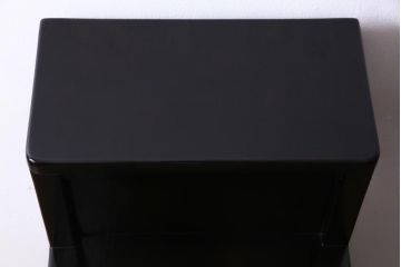 中古　高級品　　民芸城山　モダンデザインが目を惹く一閑張り階段箪笥(一貫張り、小物収納)