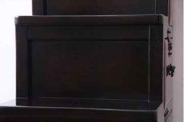 中古　高級品　　民芸城山　モダンデザインが目を惹く一閑張り階段箪笥(一貫張り、小物収納)