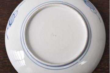 古民具・骨董　幕末明治期　山水図　色絵染付皿(7寸皿、中皿)(2)