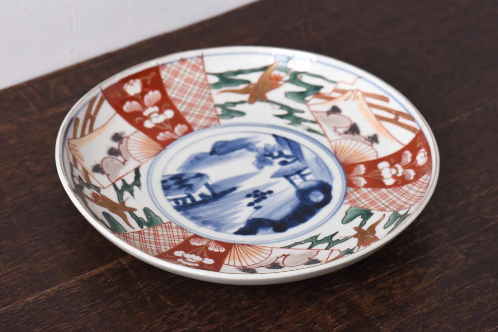 583『染付 富士山 額皿』　/骨董品 古美術 古道具 アンティーク 583『染付 富士山 額皿』 /骨董品 古美術 古道具 アンティーク