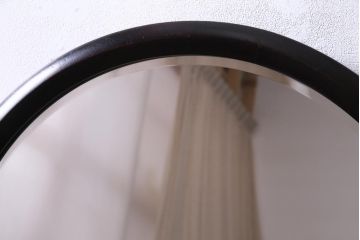 アンティーク雑貨　中古　松本民芸家具　丸型一面鏡ドレッサー・#19型ラッシスツールセット(定価合わせて約43万円)