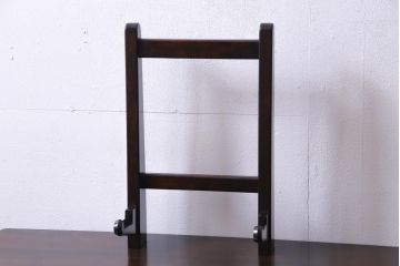アンティーク雑貨　中古　松本民芸家具　丸型一面鏡ドレッサー・#19型ラッシスツールセット(定価合わせて約43万円)