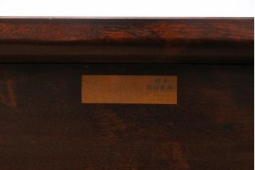 アンティーク雑貨　中古　松本民芸家具　丸型一面鏡ドレッサー・#19型ラッシスツールセット(定価合わせて約43万円)