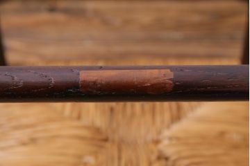 アンティーク雑貨　中古　松本民芸家具　丸型一面鏡ドレッサー・#19型ラッシスツールセット(定価合わせて約43万円)