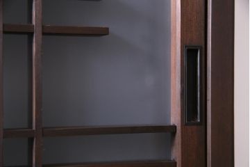 ラフジュ工房オリジナル　建具リメイク　大振り　和の風情感じるデザインが魅力的な壁掛け戸棚(ウォールシェルフ、吊り戸棚)
