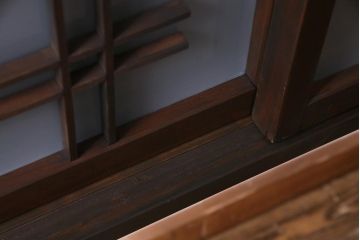 ラフジュ工房オリジナル　建具リメイク　大振り　和の風情感じるデザインが魅力的な壁掛け戸棚(ウォールシェルフ、吊り戸棚)